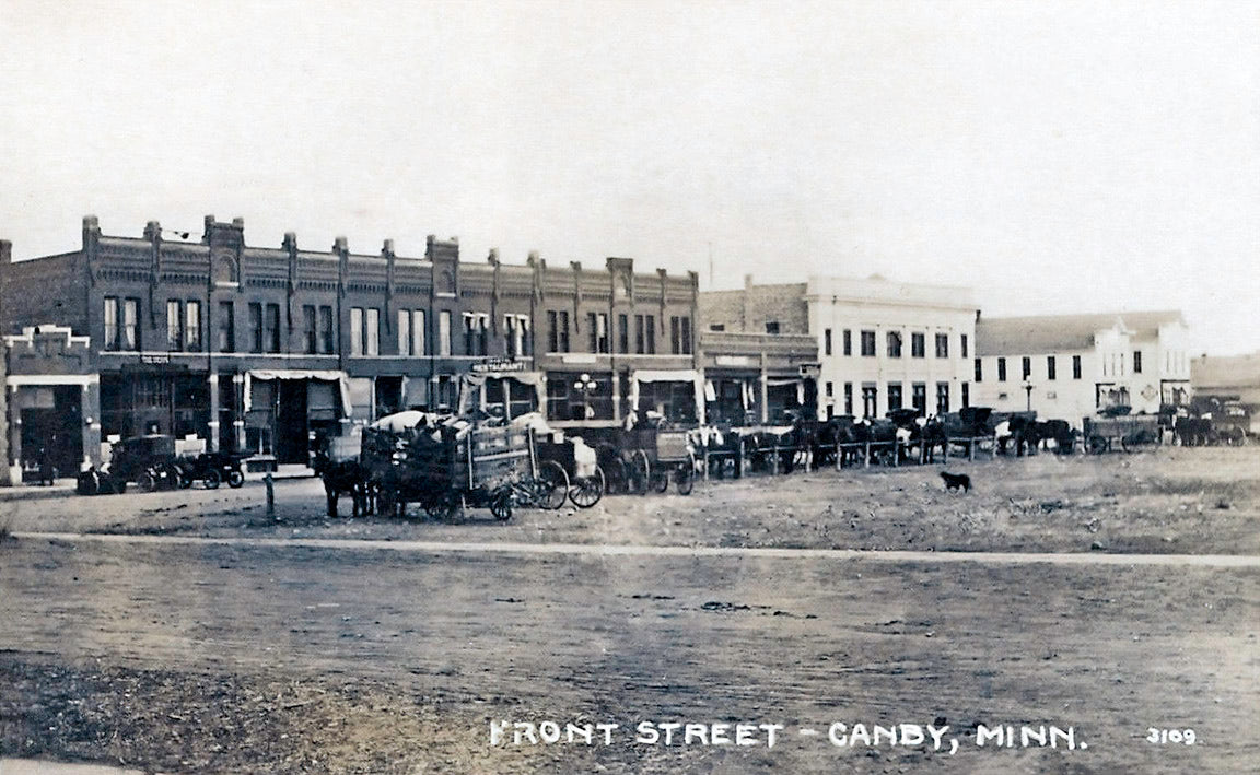 Front Street, Canby, Minnesota, 1910s Postcard Reproduction