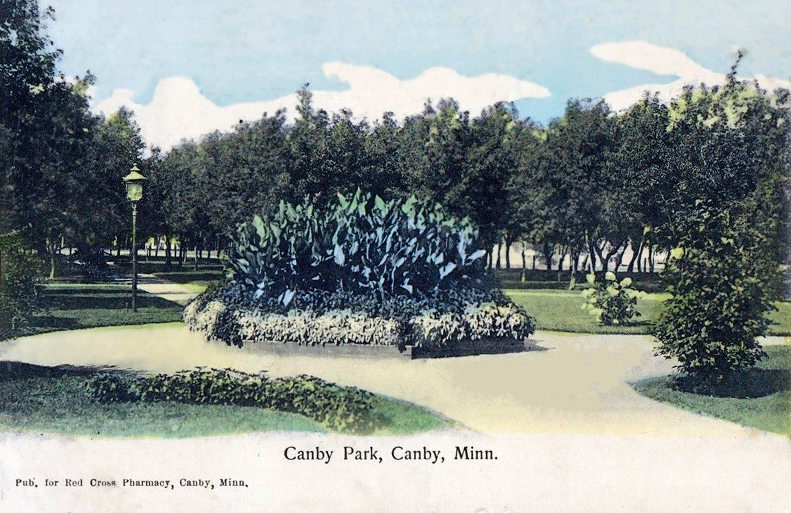 Canby Park, Canby, Minnesota, 1907 Postcard Reproduction
