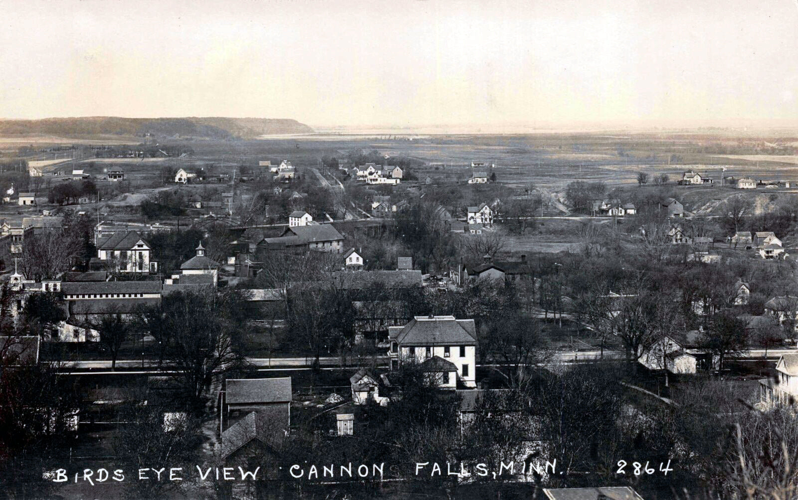 Birds-eye View of Cannon Falls, Minnesota, 1910s Postcard Reproduction