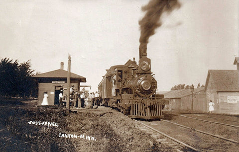Depot, Canton, Minnesota, 1907 Print
