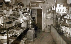 Interior, General Store, Chisholm, Minnesota, 1911 Postcard Reproduction