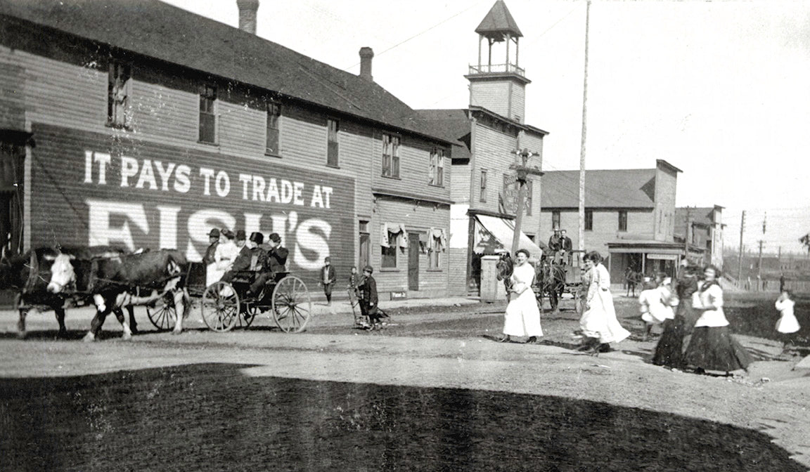 Fish's Market, Cloquet, Minnesota, 1907 Postcard Reproduction