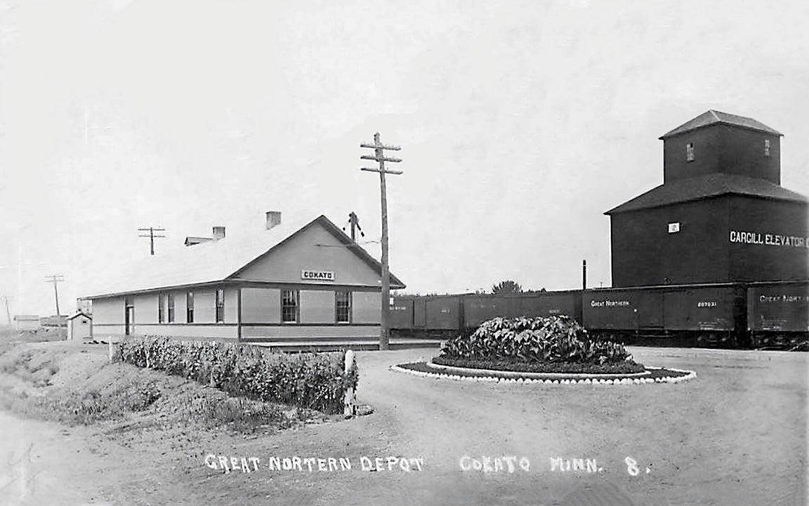 Great Northern Depot, Cokato, Minnesota, 1918 Print