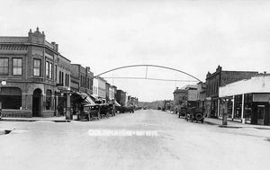 Street scene, Coleraine, Minnesota, 1920s Postcard Reproduction