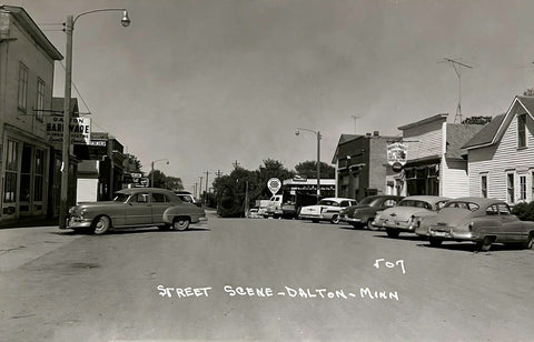 Street Scene, Dalton, Minnesota, 1950s Print
