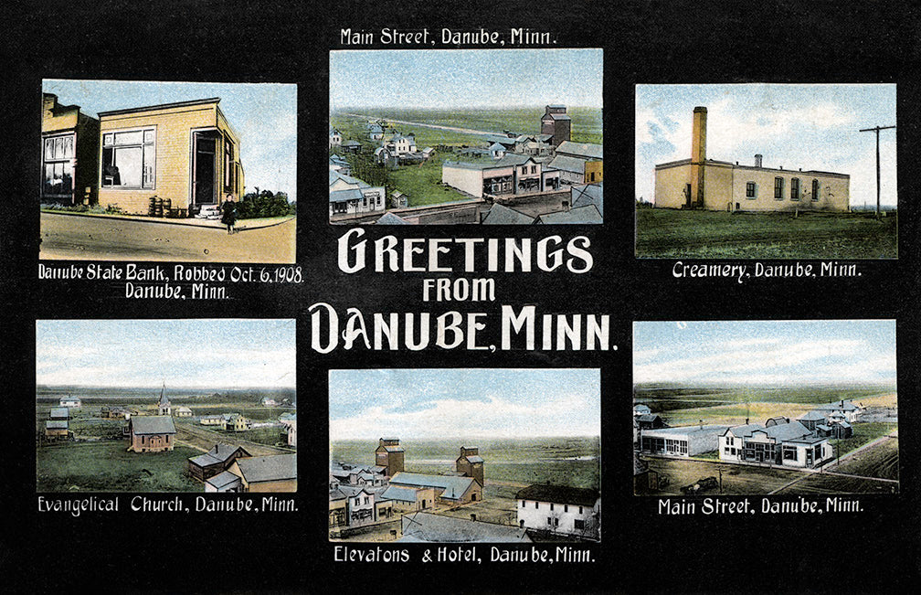 Multiple Views of Danube Minnesota 1910s Print