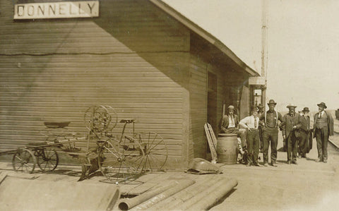 Great Northern Depot, Donnelly, Minnesota, 1910 Print