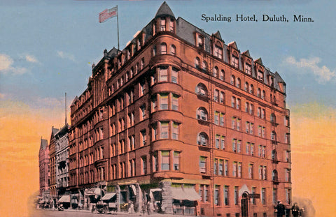 Spaulding Hotel, Duluth, Minnesota, 1910s Postcard Reproduction