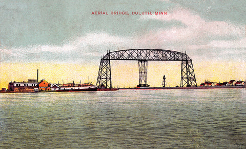 Aerial Bridge, Duluth, Minnesota, 1905 Postcard Reproduction