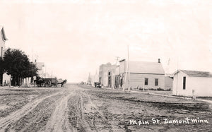 Main Street, Dumont, Minnesota, 1908 Postcard Reproduction