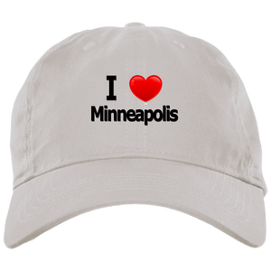 I Love Minneapolis Brushed Twill Unstructured Dad Cap