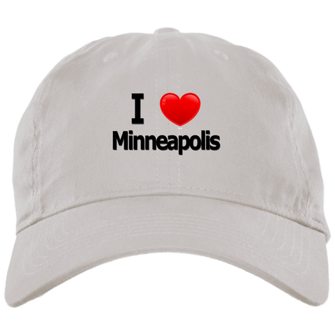 I Love Minneapolis Brushed Twill Unstructured Dad Cap