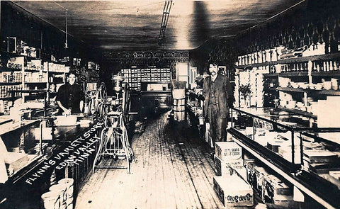 Interior, Flynn's Variety Store, Eden Valley, Minnesota, 1910s Postcard Reproduction