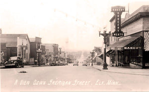 Sheridan Street, Ely, Minnesota, 1938, Postcard Reproduction