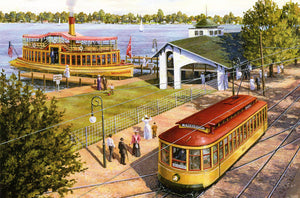Twin Cities Rapid Transit Excelsior Depot 1910s Minnesota Print