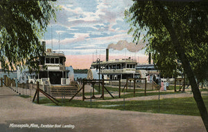 Steamers at the Excelsior docks, Excelsior, Minnesota, 1910 Postcard Reproduction