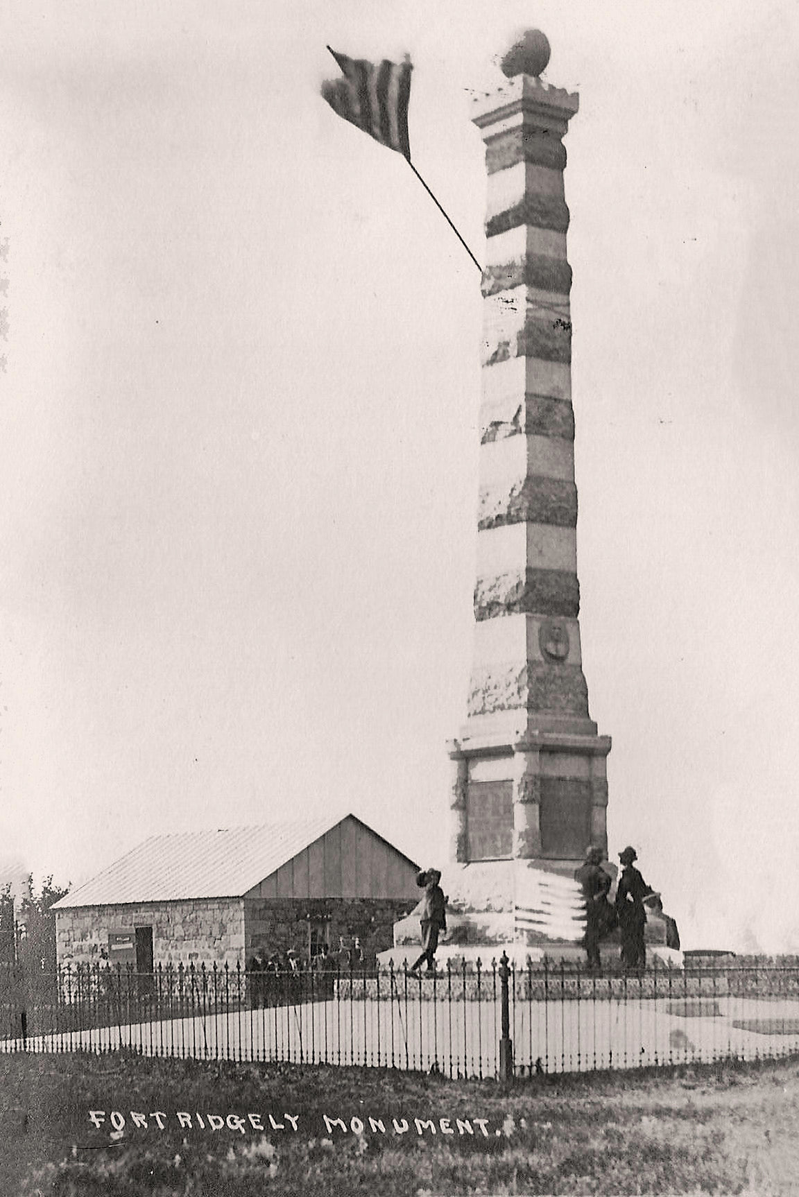 Monument at Fort Ridgely near Fairfax, Minnesota, 1913 Postcard Reproduction