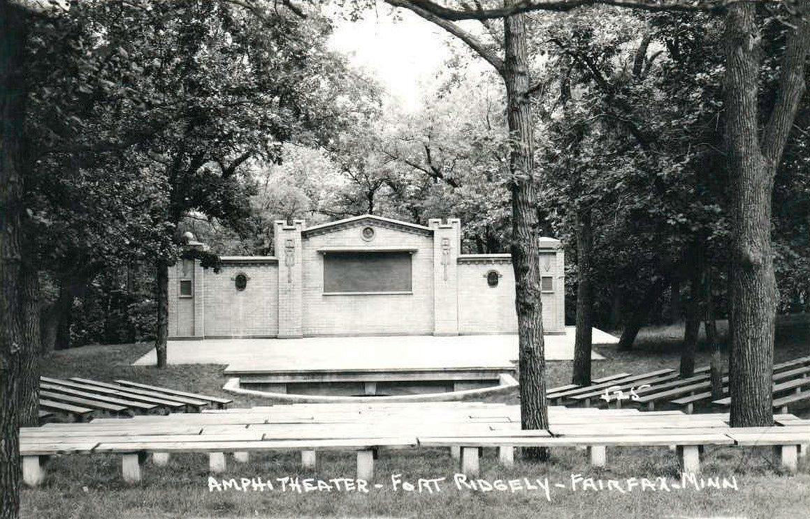 Amphitheater at Fort Ridgely near Fairfax, Minnesota, 1950s Postcard Reproduction