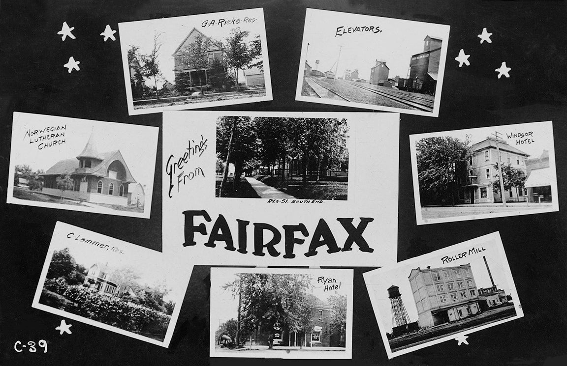Multiple scenes, Fairfax, Minnesota, 1910s Postcard Reproduction
