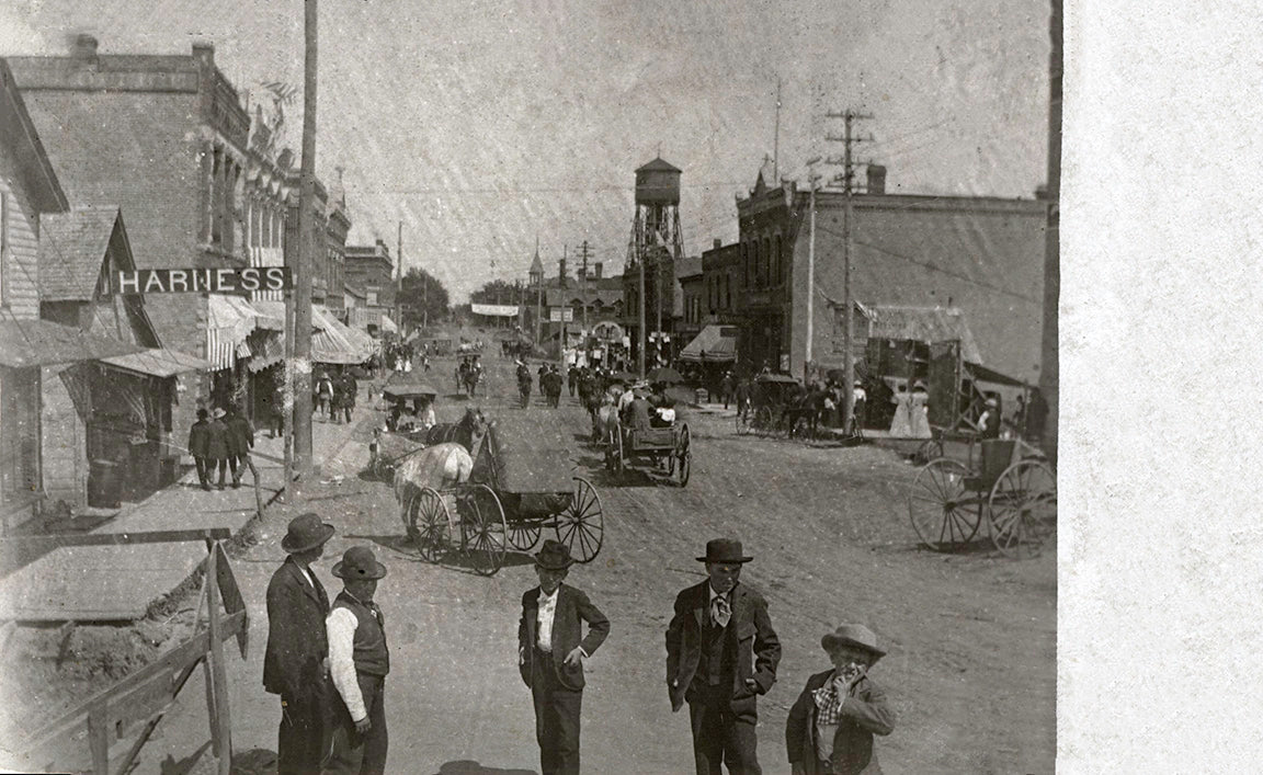 Looking East on First Street, Fairmont, Minnesota, 1907 Print