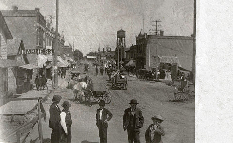 Looking East on First Street, Fairmont, Minnesota, 1907 Postcard Reproduction