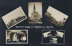 Greetings from Farwell, Minnesota, 1913 Postcard Reproduction