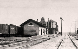 Great Northern Railway Depot, Fisher, Minnesota, 1920s Print
