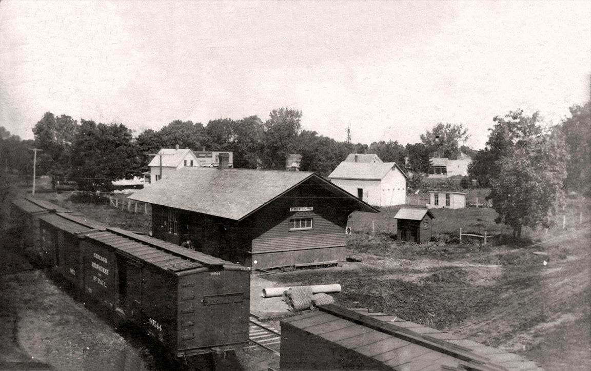 Chicago, Milwaukee & St Paul Railroad Depot, Freeborn, Minnesota,1910s Print