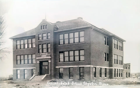 Consolidated School, Glyndon, Minnesota, 1910s Postcard Reproduction