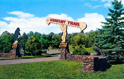 Entrance to the Gunflint Trail, Grand Marais, Minnesota, 1960s Postcard Reproduction