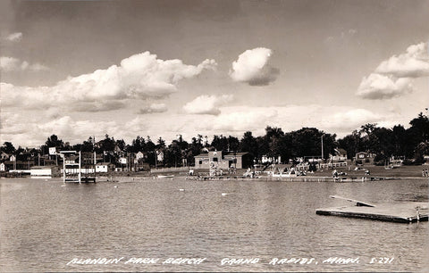 Blandin Beach, Grand Rapids, Minnesota, 1951 Postcard Reproduction