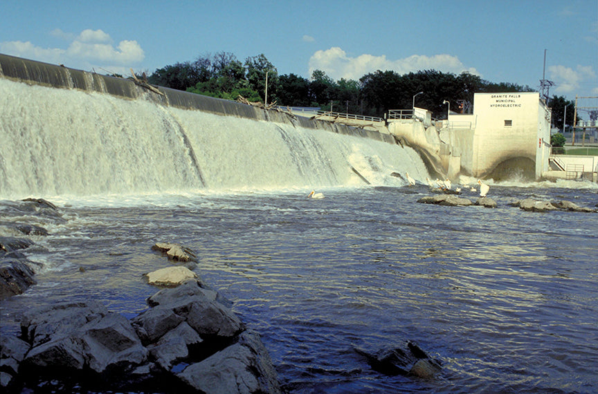Minnesota River Dam and Hydro Plant, Granite Falls, Minnesota, 1980s Print