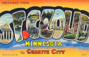1945 Greetings from St. Cloud Minnesota Postcard Reproduction