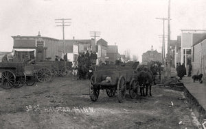 Third Street, Halstad, Minnesota, 1907 Postcard Reproduction