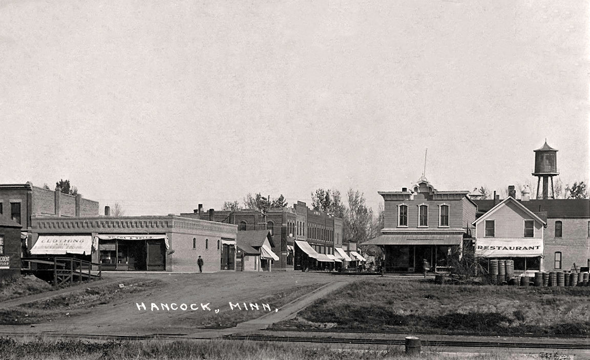 Street scene, Hancock, Minnesota, 1910s Print