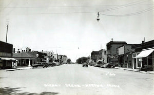 Street scene, Hector, Minnesota, 1940s Postcard Reproduction