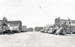 Street scene, Hector, Minnesota, 1940s Postcard Reproduction