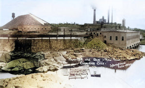 Paper Mill in International Falls Minnesota 1910s Postcard Reproduction