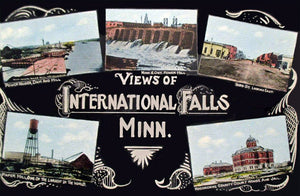 International Falls Minnesota Multiple Scenes 1910s Print
