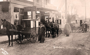 Street Scene, Jordan, Minnesota, 1908 Postcard Reproduction