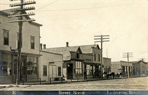 Street Scene, Lafayette, Minnesota, 1911 Postcard Reproduction