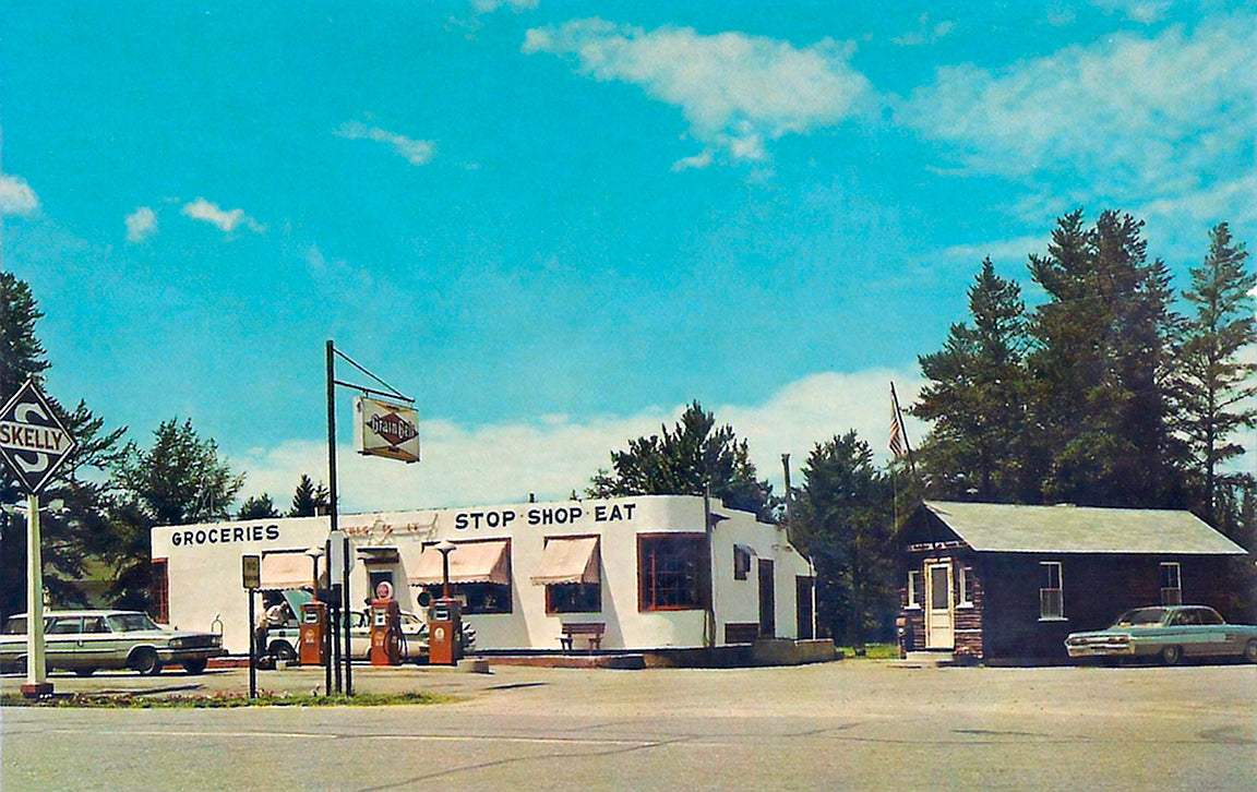Skelly Station and Post Office, Lake George, Minnesota, 1960s Postcard Reproduction