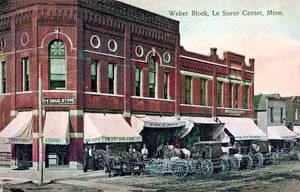 Weber Block, Le Sueur, Minnesota, 1909 Print