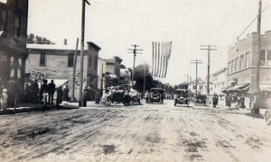 Street scene, Lindstrom, Minnesota, 1920s Postcard Reproduction