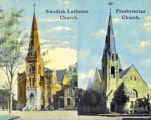 Churches, Mankato, Minnesota, 1914 Print