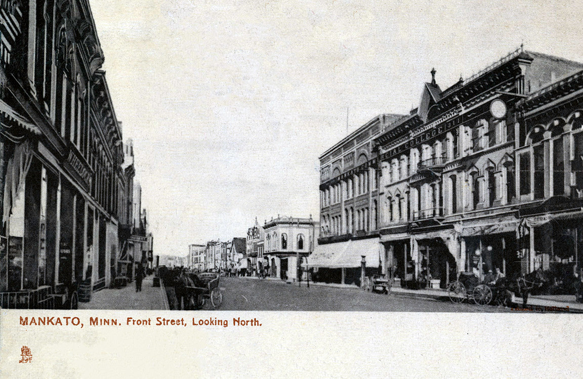 Front Street, Mankato, Minnesota, 1905 Postcard Reproduction