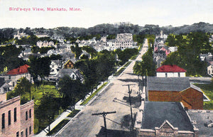 Birds-eye View, Mankato, Minnesota, 1913 Postcard Reproduction