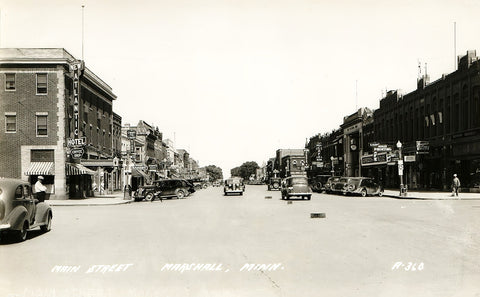 Main Street, Marshall, Minnesota, 1940s Print