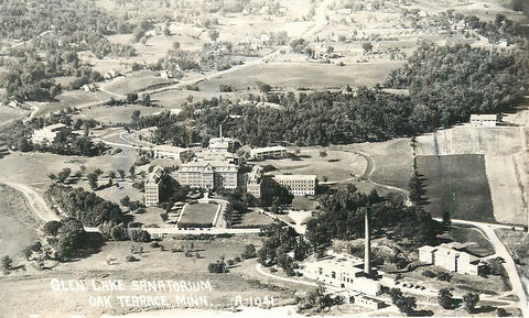 Glen Lake Sanitarium, Minnetonka, Minnesota, 1940s Postcard Reproduction