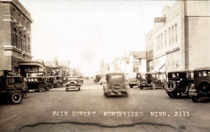 Main Street, Montevideo, Minnesota, 1930s Postcard Reproduction